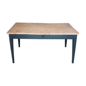 Table de ferme ancienne 2 tiroirs,