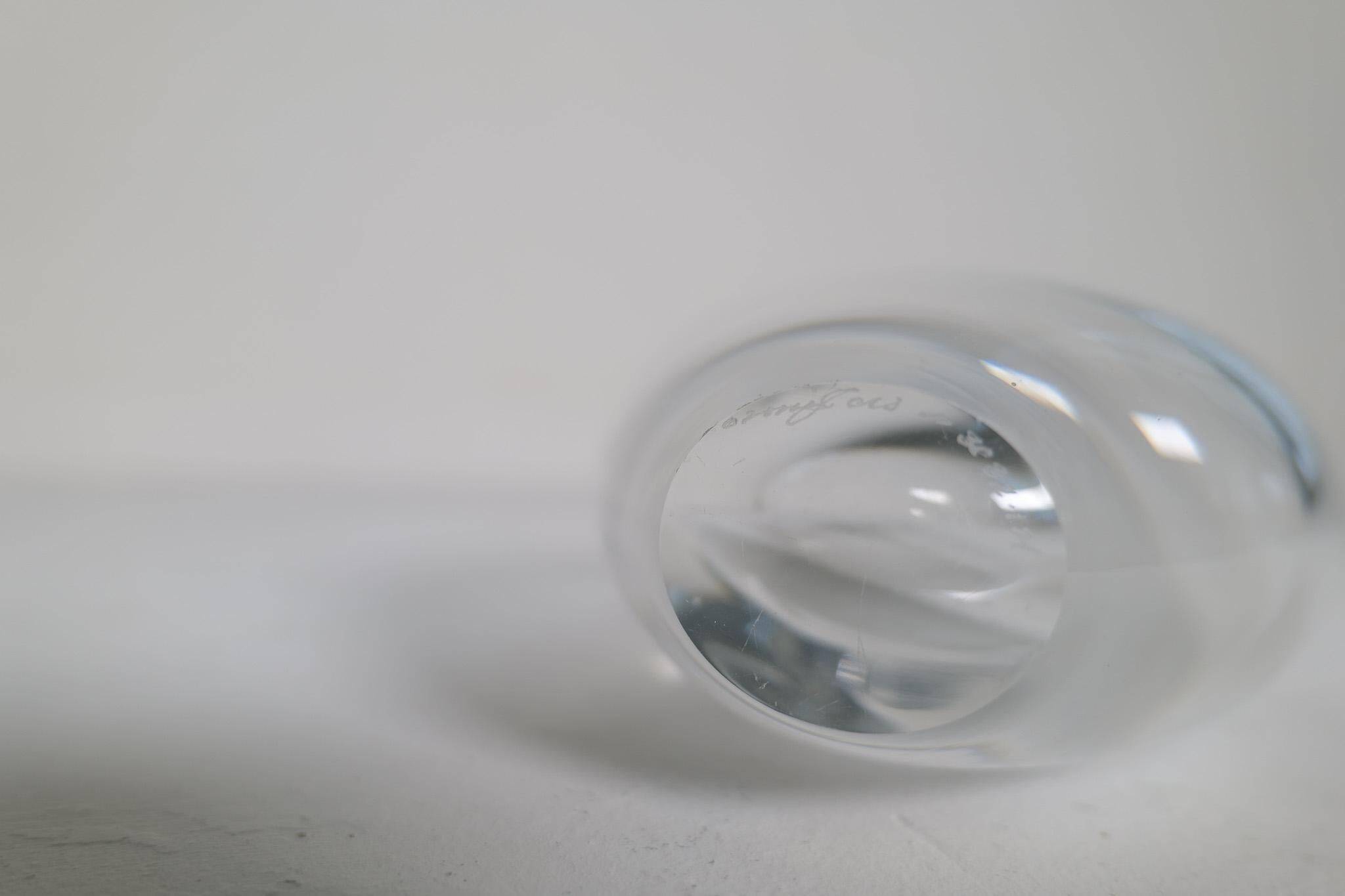 Modern Scandinavian glass vases Orrefors Erika Lagerbielke, Sweden