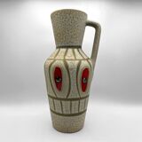 Large vase in matte and glazed ceramic • Manufacture Bay Keramik • W. Germany