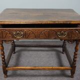 Carved antique English side table