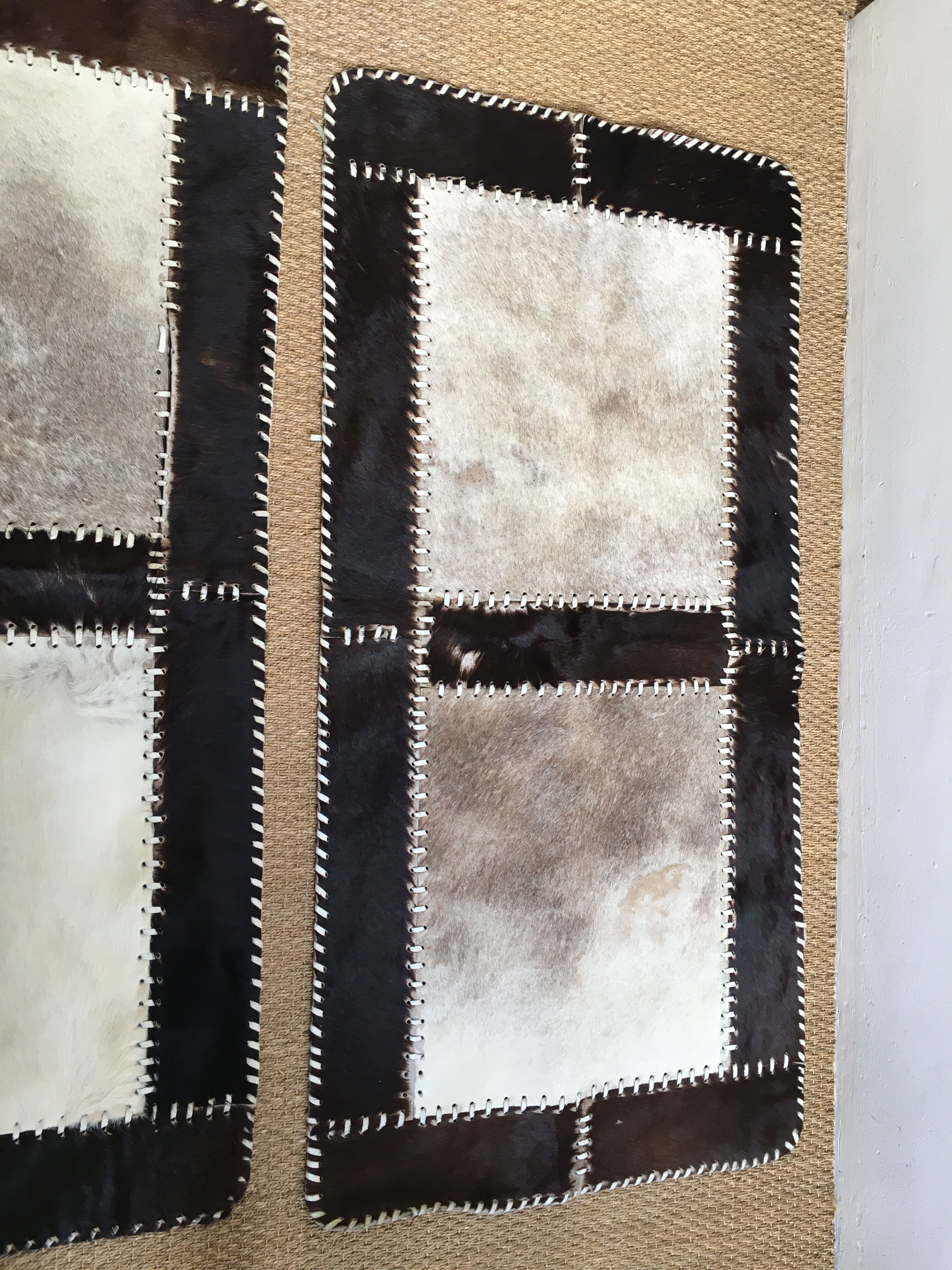 Lot of 2 carpets cow skins 120x60cm