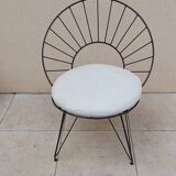 Fauteuil vintage danois fer forgé