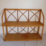 Rattan and wicker shelf