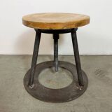 Black Industrial Workshop Swivel Stool, 1960s