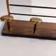 Wall coat rack gilded brass and formica 1960 vintage