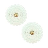 Pair of Mid-Century Diamond Glass Wall Lights H. Tynell for Limburg, 1970s