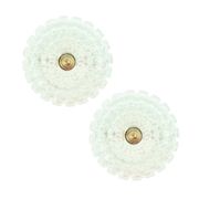 Pair of Mid-Century Diamond Glass Wall Lights H. Tynell for Limburg, 1970s