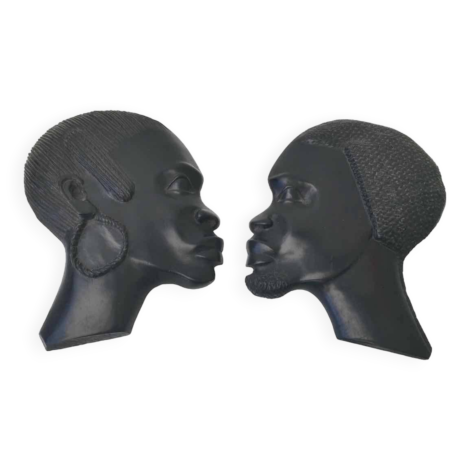 Sculptures profils africains en ébène