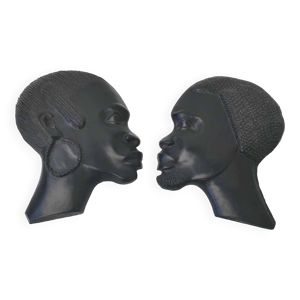 Sculptures profils africains