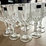 Lot 12 verres à pieds cristal d’ arques neufs « Longchamp »