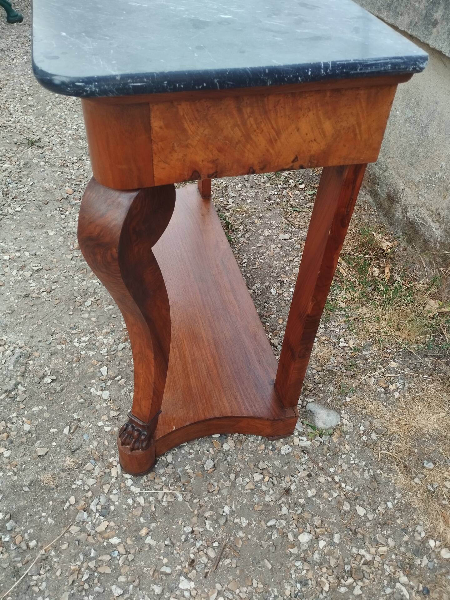 Console from the old Louis Philippe era with a marble top.