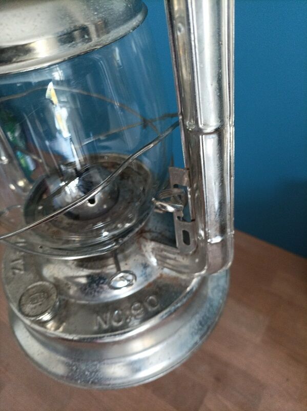 Storm lamp patinated metal galvanized