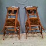 Pair of chair straws directoire