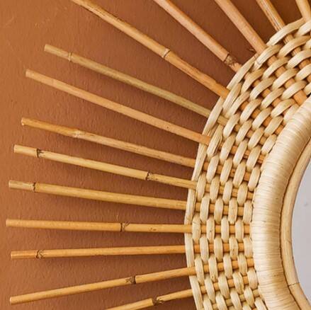 Bright - Rattan Sun Wall Mirror
