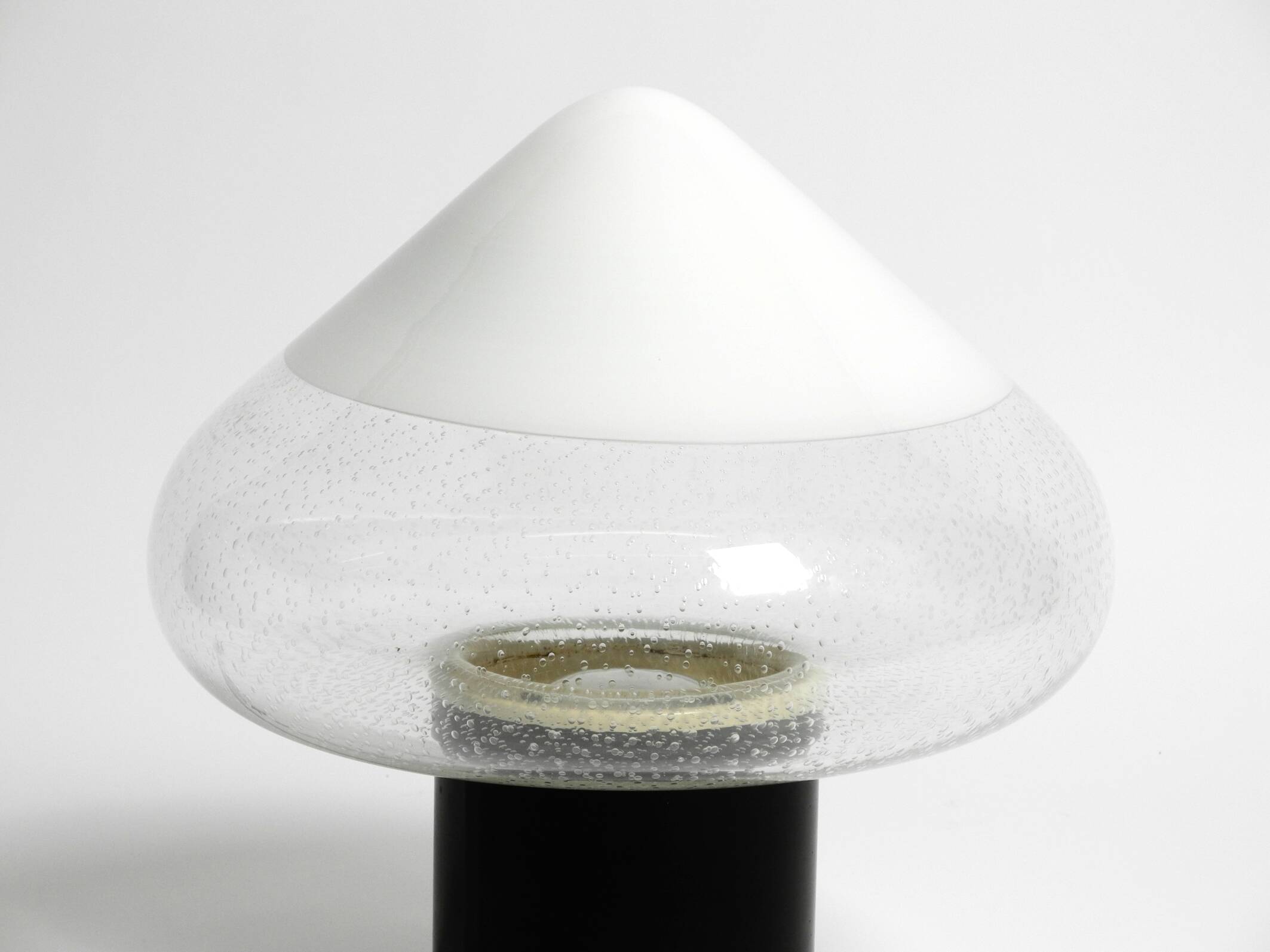 Lampe de table en verre de Murano en deux pièces des années 1960 par Roberto Pamio pour Leucos