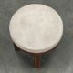 Tabouret rembourré en placage de noyer Art Déco, Tchécoslovaquie, années 1930