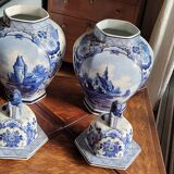 Two Delft earthenware vases