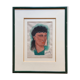Portrait of a woman in lipstick, signed watercolor