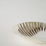 Large silver-plated shell-shaped bowl, 1950.
