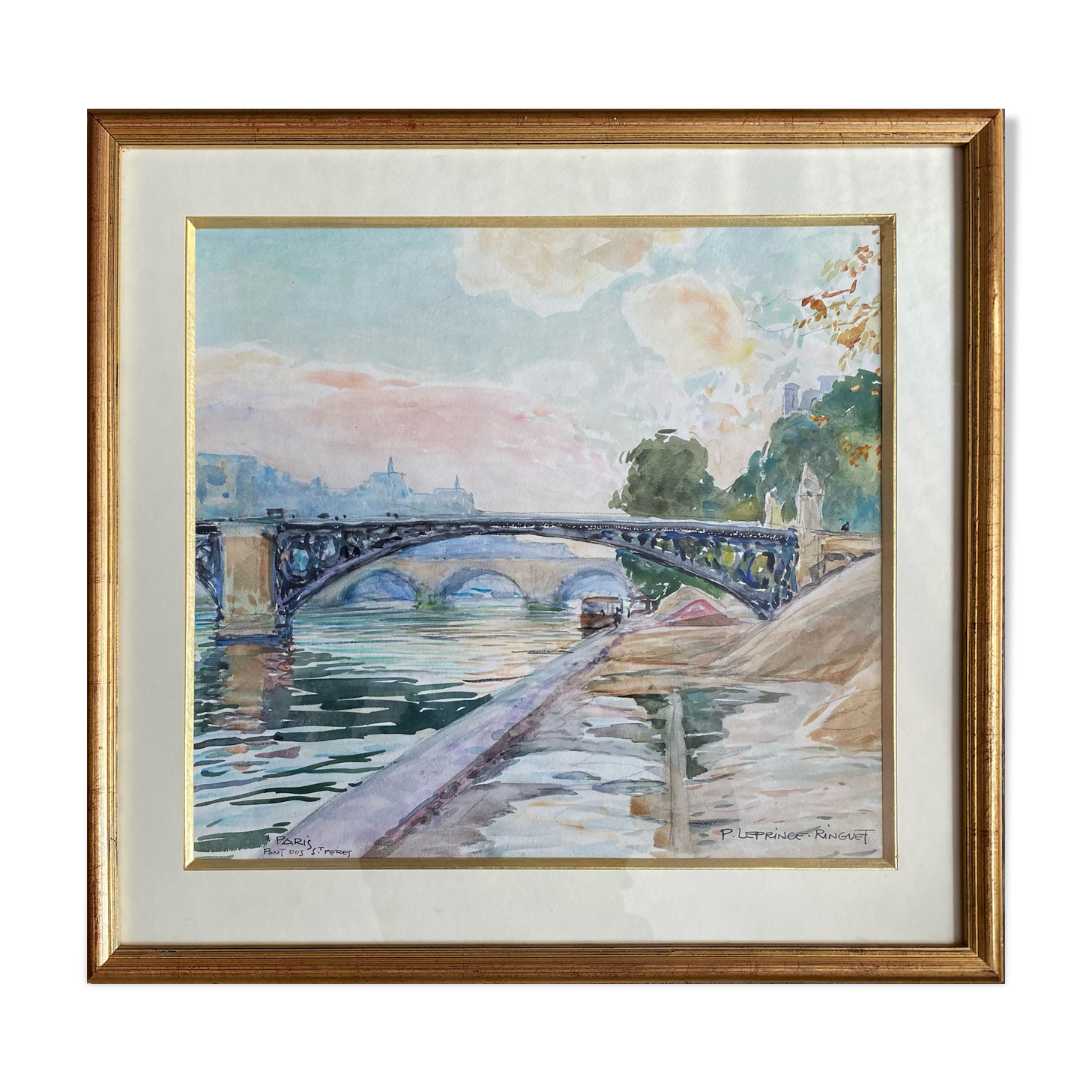 The Bridge of the Holy Fathers in Paris, by Pierre Emile le Prince Ringuet