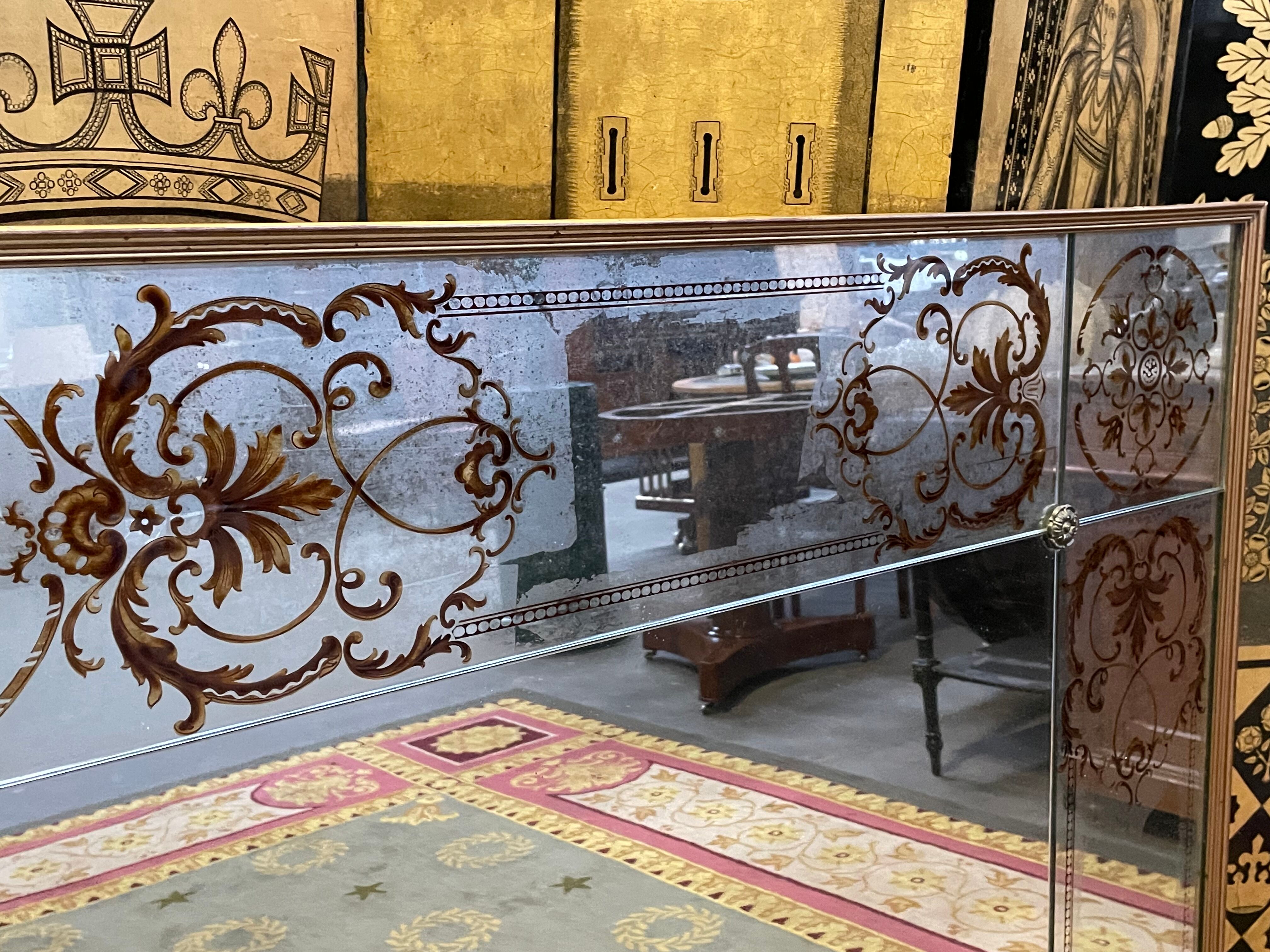 Bistro mirror - eglomised glass brasserie