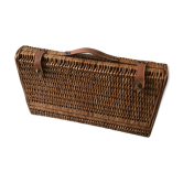 Valise à bouteilles en osier