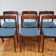 Série de 6 chaises scandinave palissandre Gessef