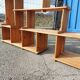 Vintage library and staircase shelf in solid pine - 1980s