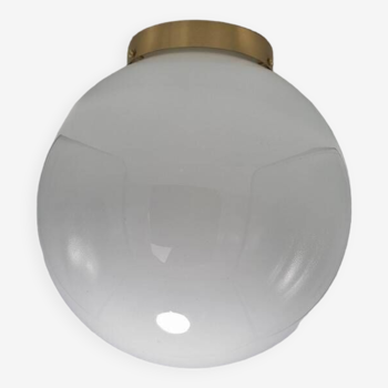 Large opaline globe ceiling light