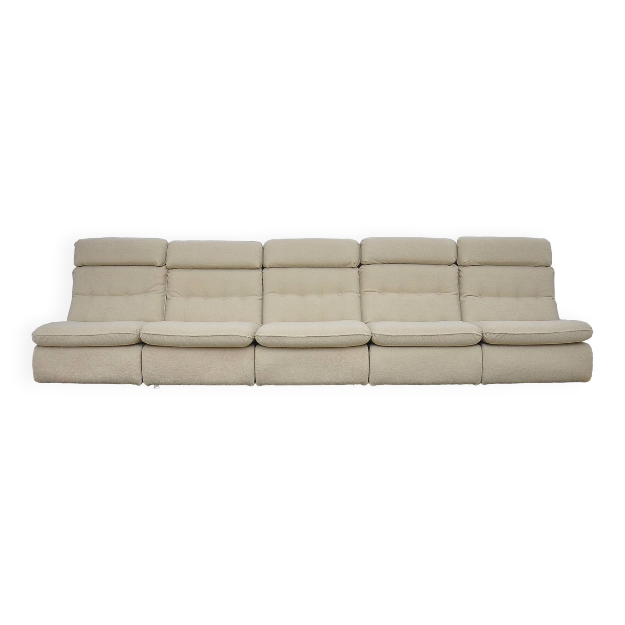 Canapé modulable boucle beige, 1970