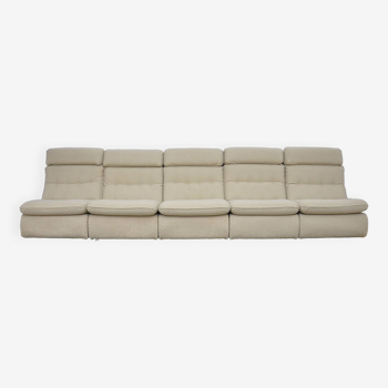 Beige boucle modular sofa, 1970s