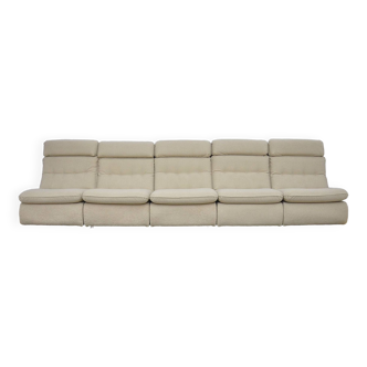 Beige boucle modular sofa, 1970