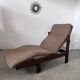 Old chaise longue wooden lounge chair Italian design from the 60s vintage