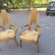 Pair of 1970s Italian design armchairs, made of bent bamboo.