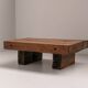 Solid Oak Wabi Sabi Coffee Table, France, 1950s