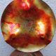 Contemporary decorative glass plate signed Cesart Italy 1980 glazed