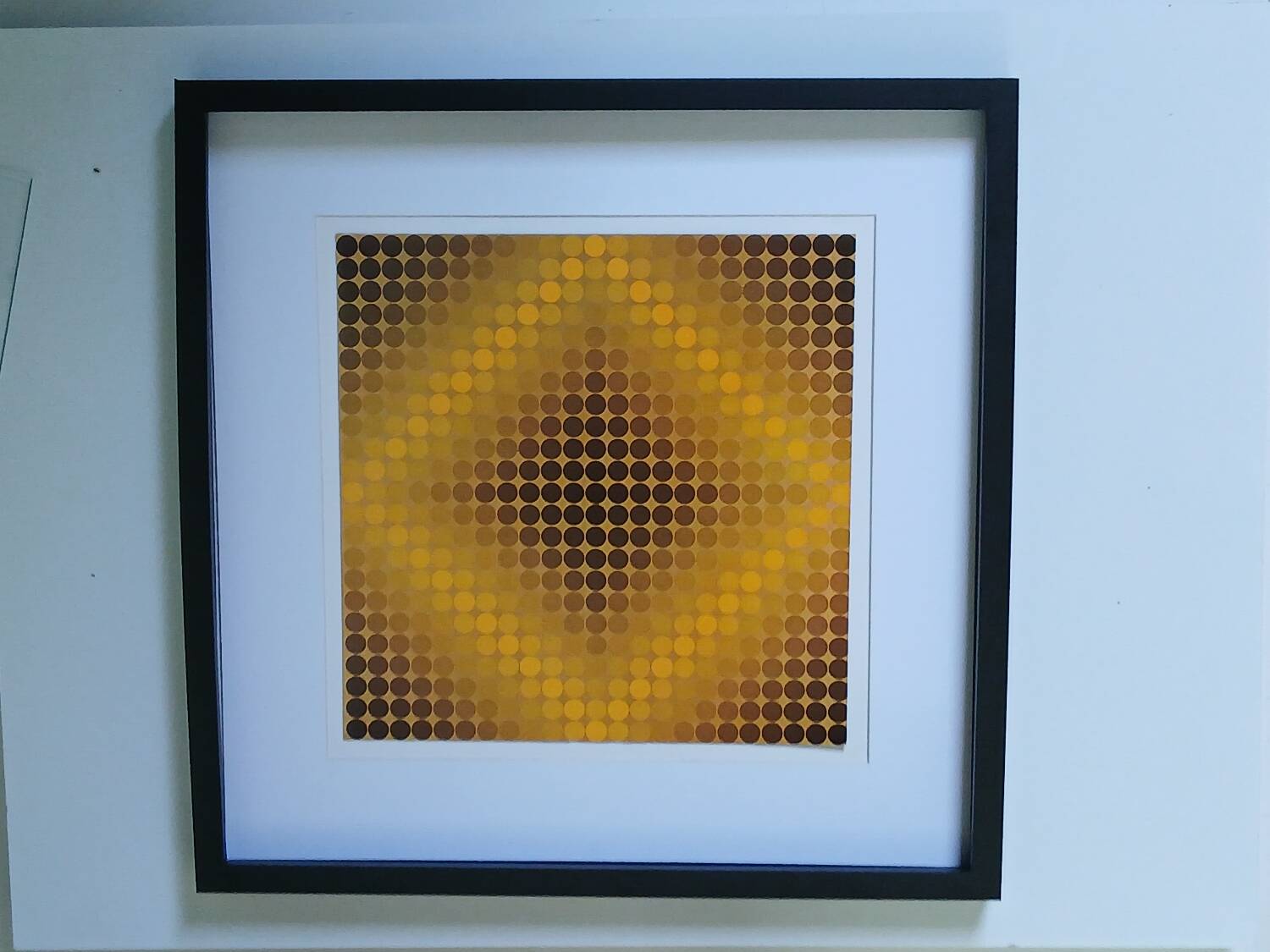 Tableau Vintage Art Optique - Victor VASARELY CTA-102 - Frame 40x40cm