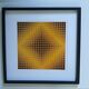 Tableau Vintage Art Optique - Victor VASARELY CTA-102 - Frame 40x40cm