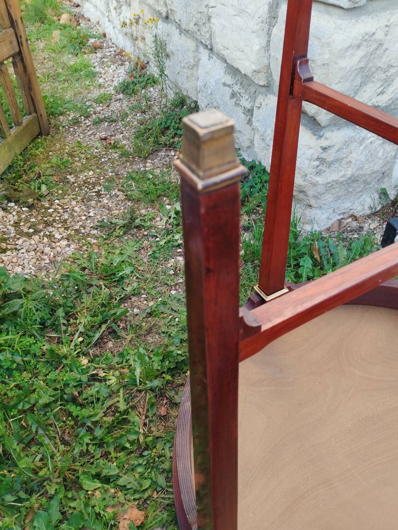 Table bouillotte ancienne style louis xvi avec plateau marbre