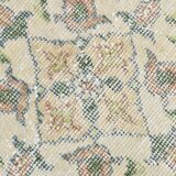 Light Yellow & Brown Turkish Rug, 114x204Cm