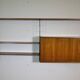 Mid Century String Shelving Unit in Teak with Secretary Cabinet, 1960s