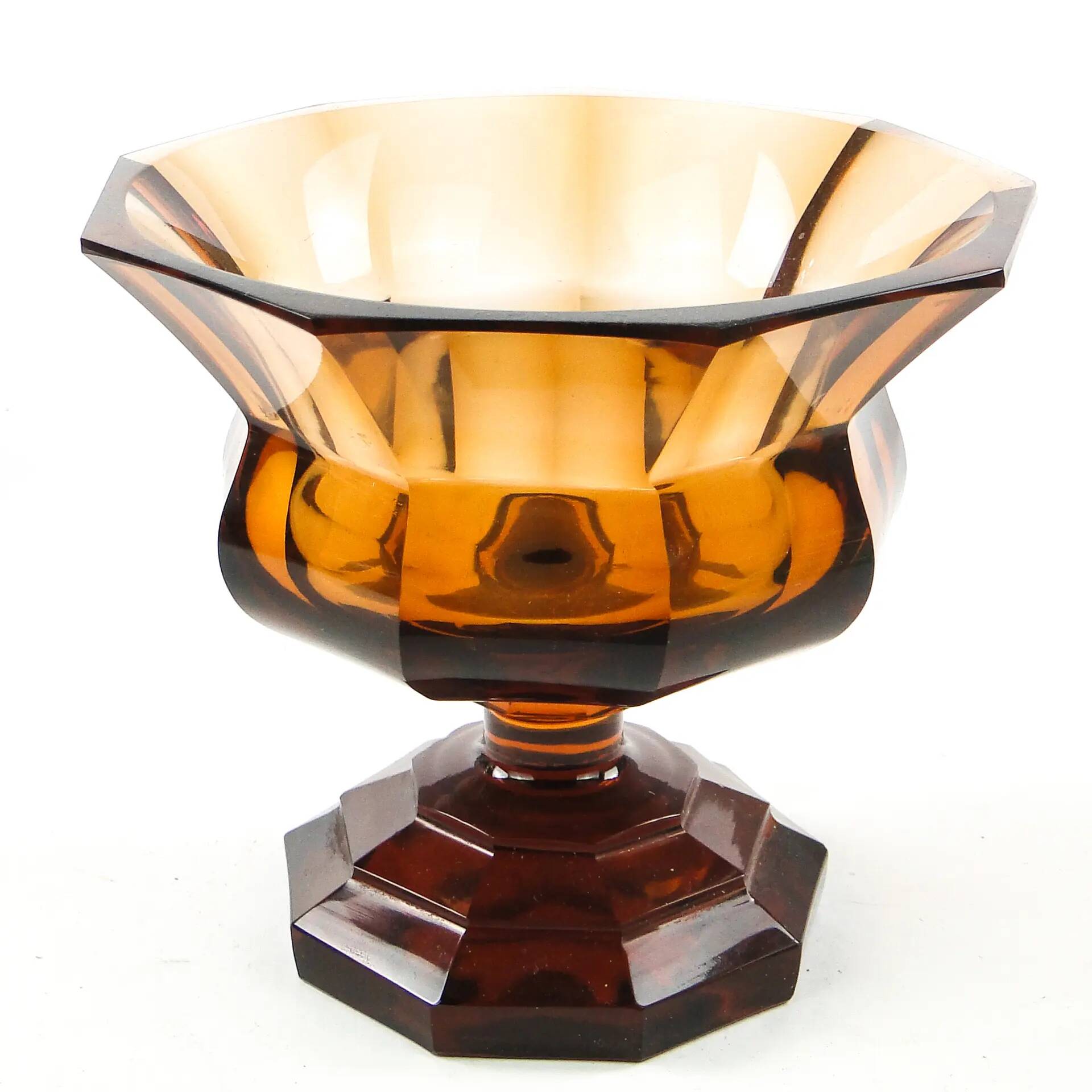 Goblet, Art Deco, crystal, Moser, Czechoslovakia, 1930s