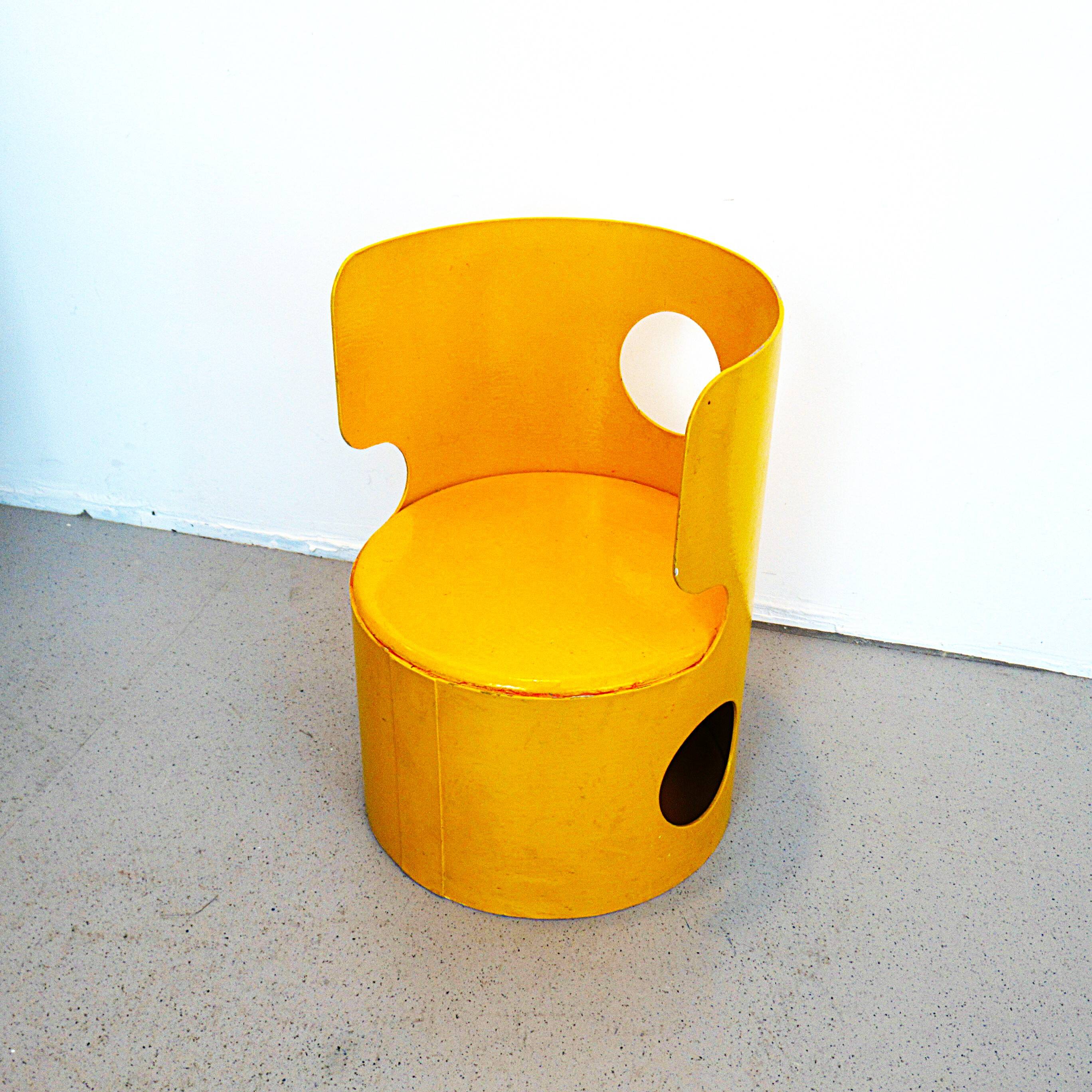 Yellow elephant child's armchair by Jean-Louis Avril, 1960s