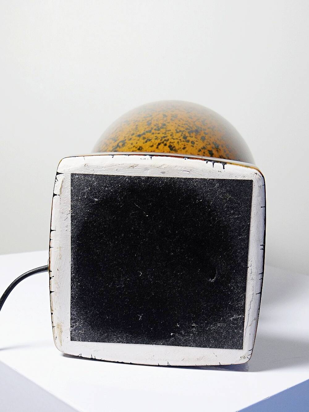 Vintage Italian lamp in pyrite ceramic, 1970s-1980s Hollywood Regency.