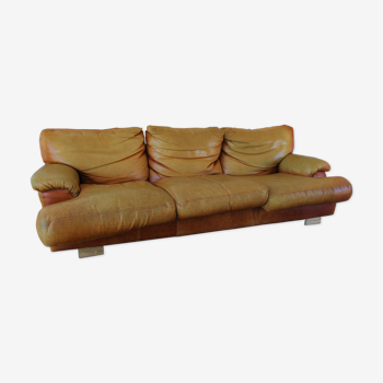 Grand canapé en cuir de buffle