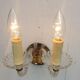 Applique 2 bras verre Murano vintage 1950
