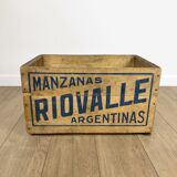 Wooden fruit transport box Argentina 1958
