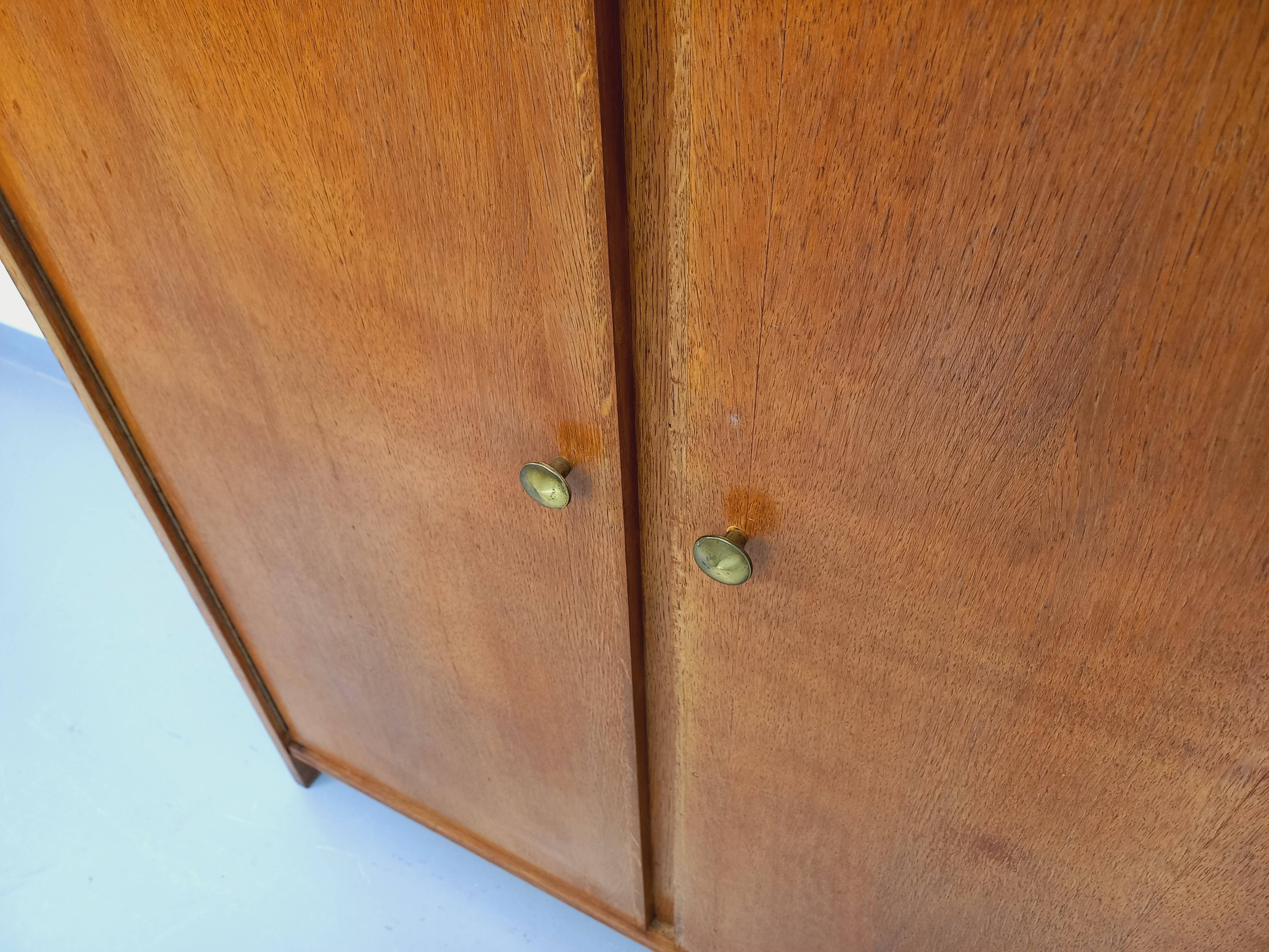 Small vintage oak wood cabinet from the 60s