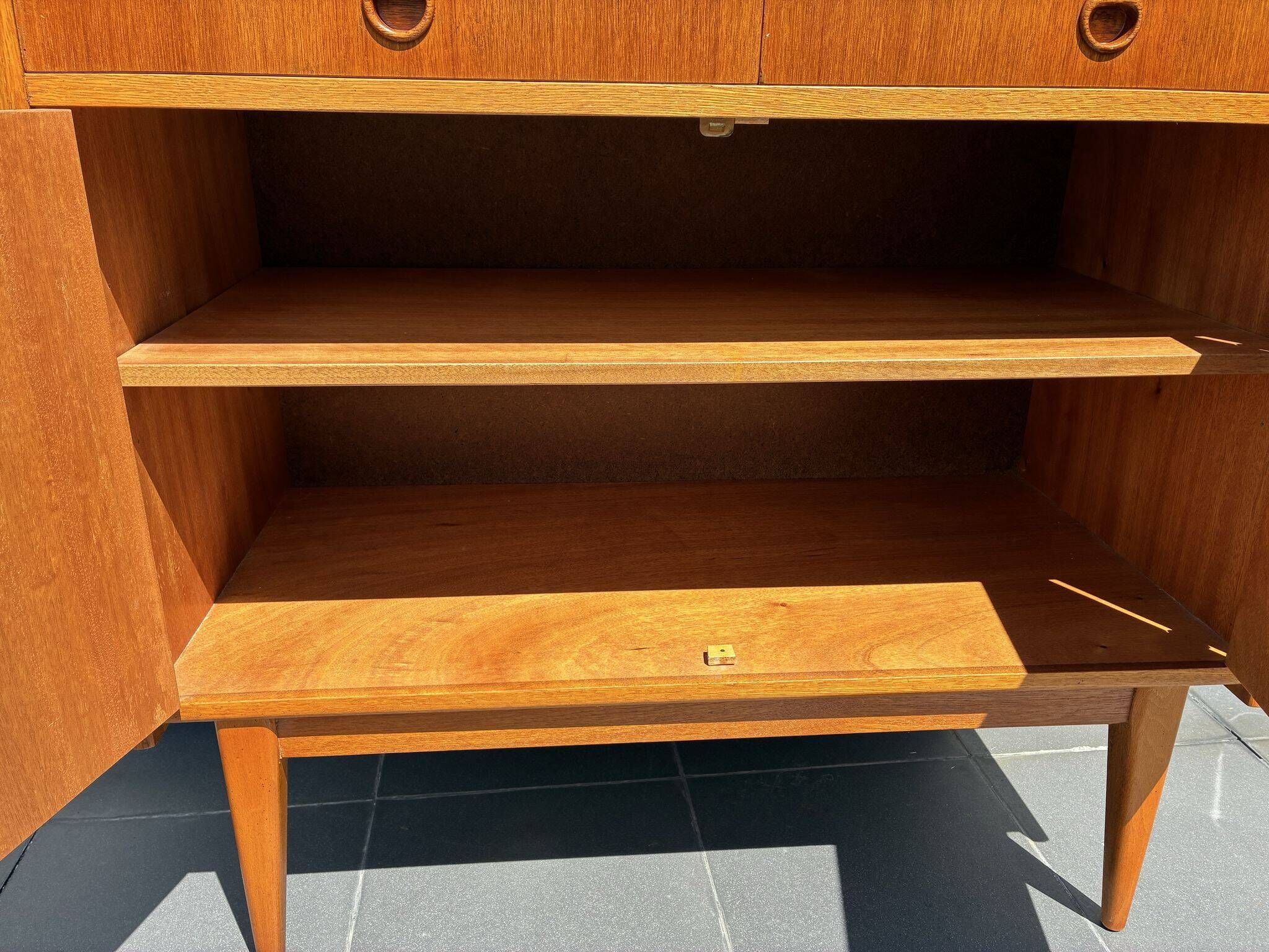 Swedish teak bookcase with cabinet, 1960s
