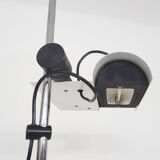 White metal design floor lamp, Italy 1980